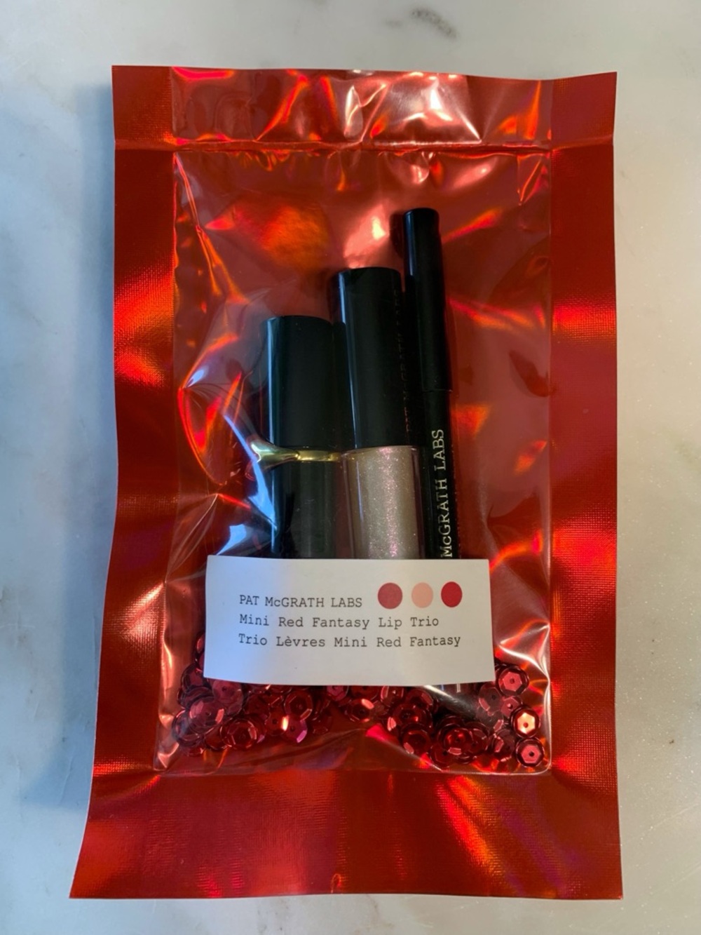 Pat McGrath Labs Mini Red Fantasy Lip Trio, BNIP